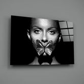 Butterfly Woman Glass Wall Art.