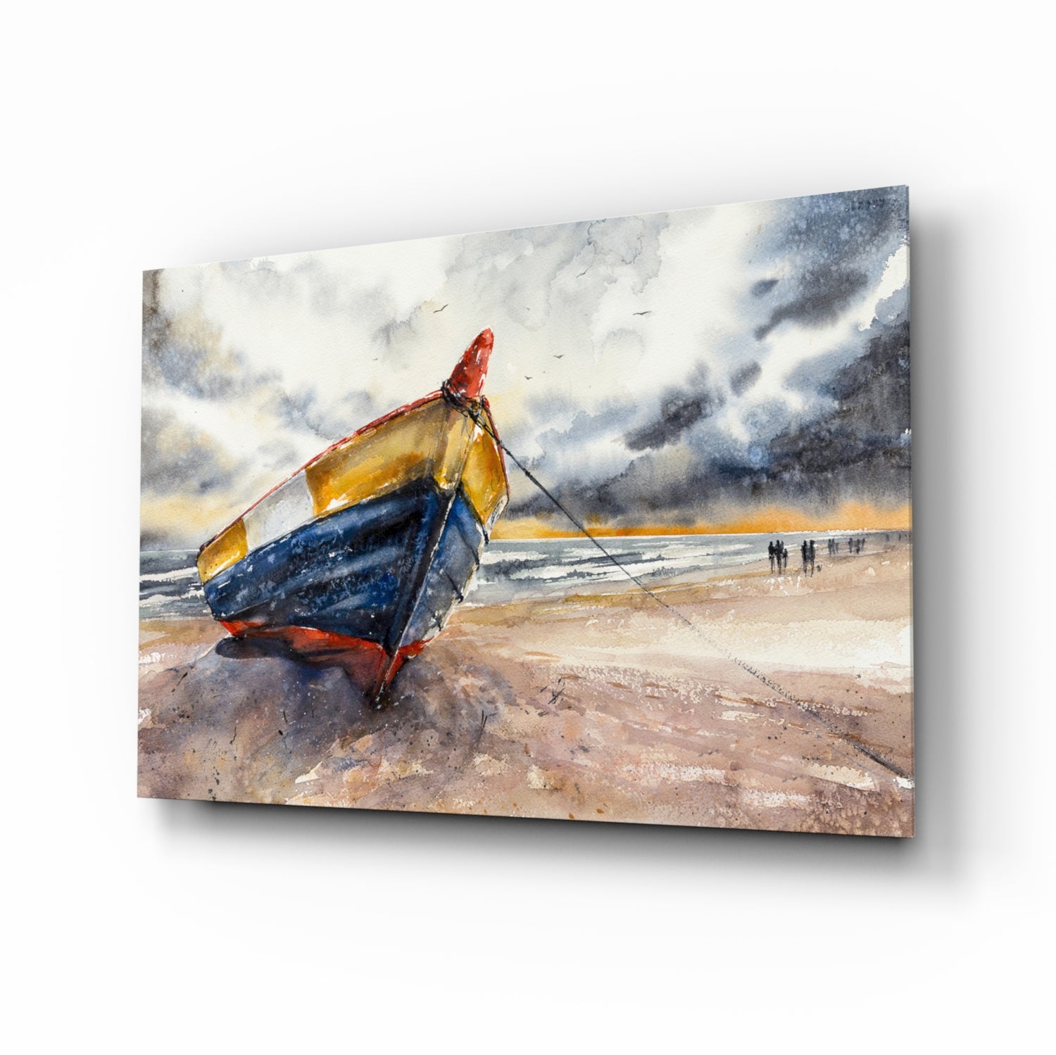 Solo Canoe Glass Wall Art.