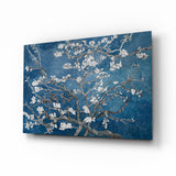 White Flowers Glass Wall Art.
