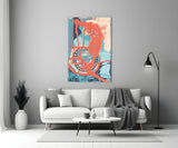 Abstract Colors Glass Wall Art.