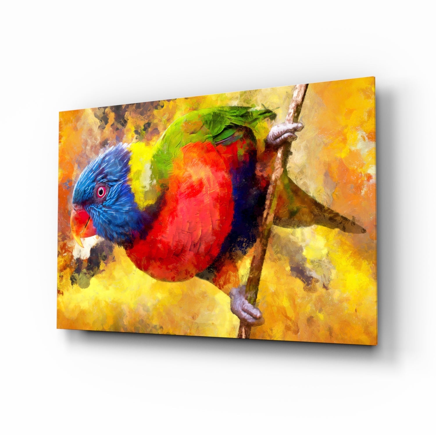 Parrot Glass Wall Art.