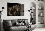 Zebra Glass Wall Art.