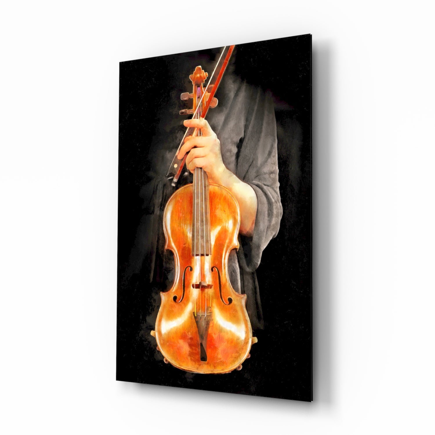 Violin Glass Wall Art.