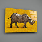 Rhino Glass Wall Art.