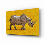 Rhino Glass Wall Art.