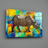 Rhino Glass Wall Art.