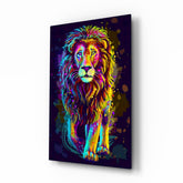 Lion Glass Wall Art.