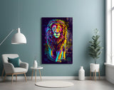 Lion Glass Wall Art.