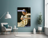 Girl with a Pearl Earring Glass Wall Art.