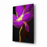 Purple Flower Glass Wall Art.