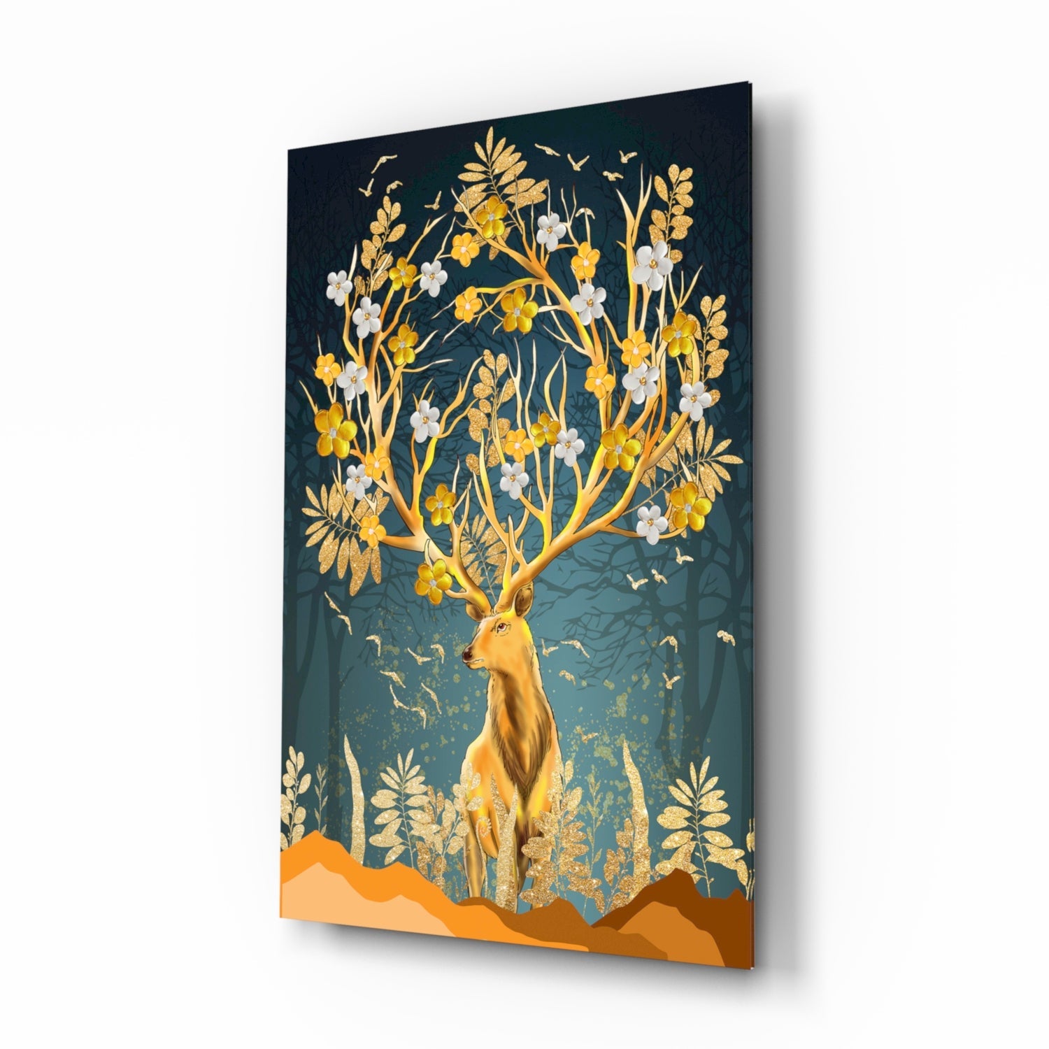 Deer Glass Wall Art.