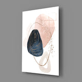 Abstract Shapes Glass Wall Art.