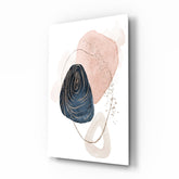 Abstract Shapes Glass Wall Art.