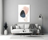 Abstract Shapes Glass Wall Art.