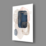 Abstract Shapes Glass Wall Art.