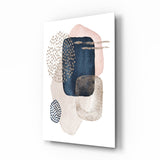 Abstract Shapes Glass Wall Art.