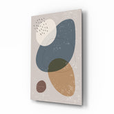 Abstract Shapes Glass Wall Art.