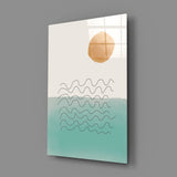 Abstract Shapes Glass Wall Art.