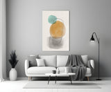 Abstract Shapes Glass Wall Art.