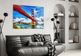 Golden Gate Bridge Glass Wall Art.