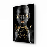 Just Do It Glass Wall Art.