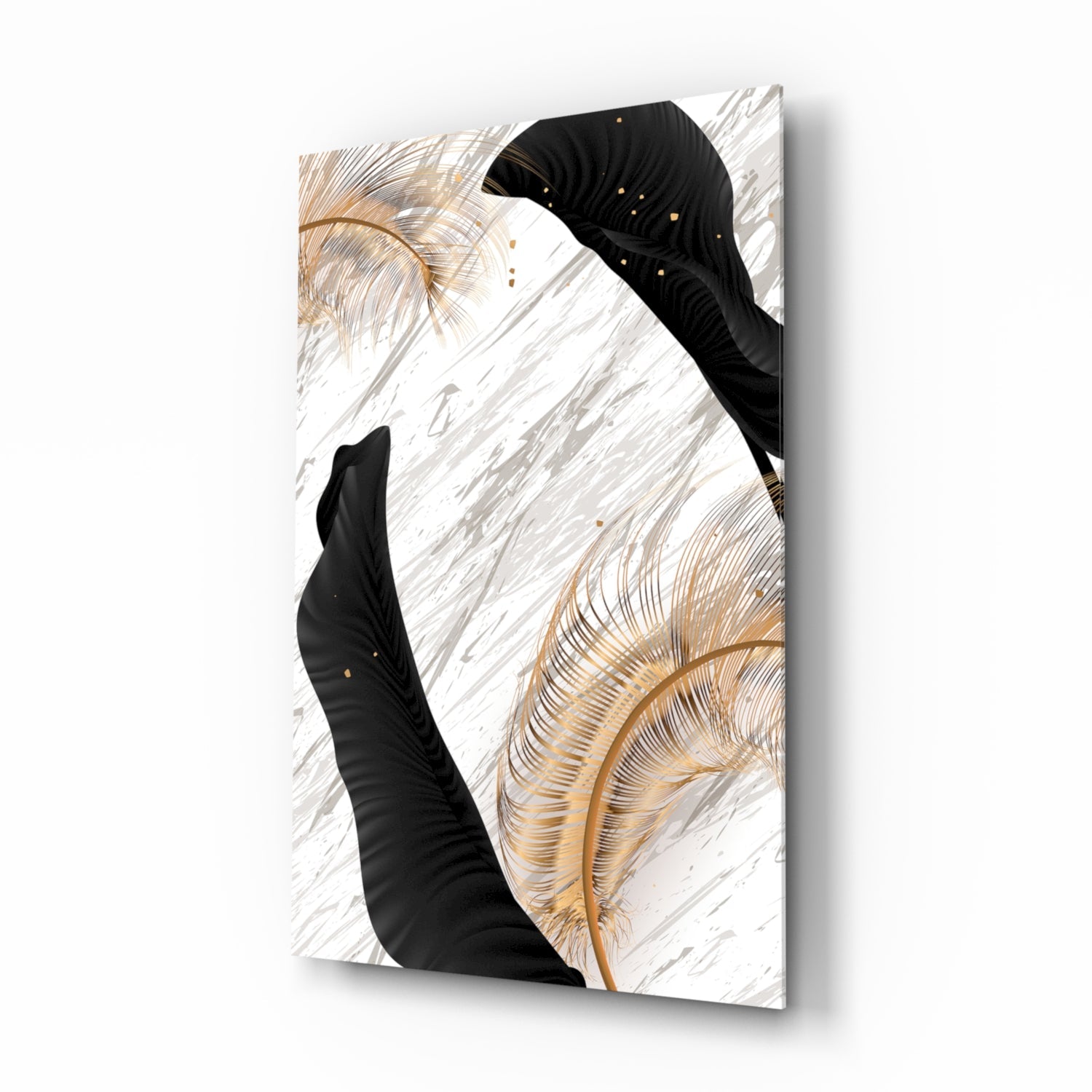 Leaves Glass Wall Art.