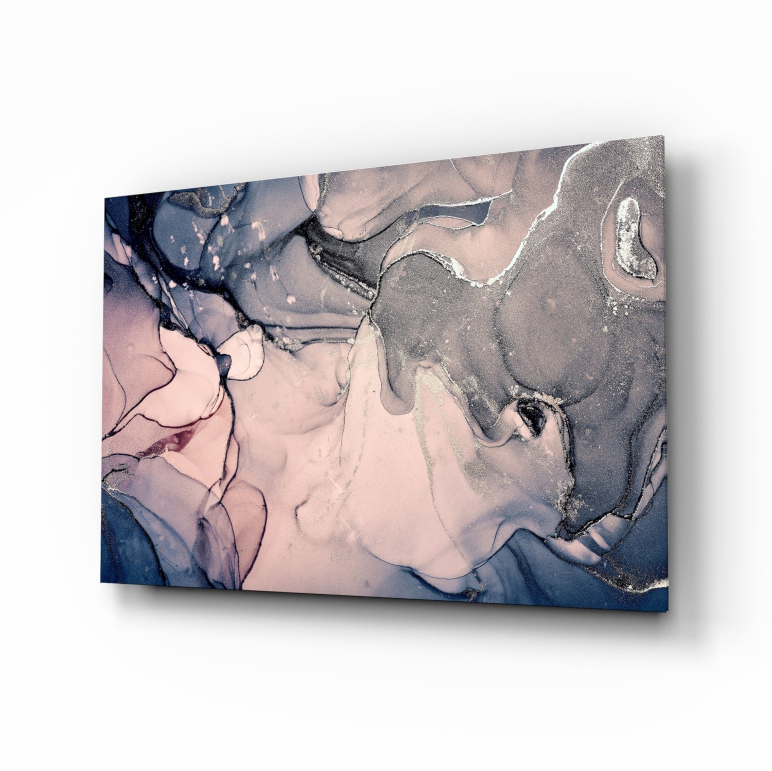 Abstract Depth Glass Wall Art.