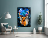 Deer Glass Wall Art.
