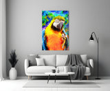 Parrot Glass Wall Art.