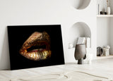 Lips Glass Wall Art.