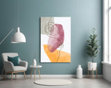 Abstract Shapes Glass Wall Art.