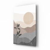 Small Leaves Glass Wall Art.