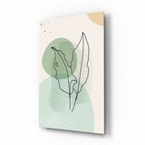 Abstract Shapes Glass Wall Art.