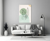 Abstract Shapes Glass Wall Art.