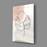 Abstract Shapes Glass Wall Art.