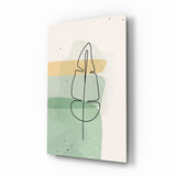 Abstract Shapes Glass Wall Art.