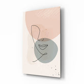 Abstract Shapes Glass Wall Art.