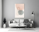 Abstract Shapes Glass Wall Art.