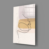 Abstract Shapes Glass Wall Art.