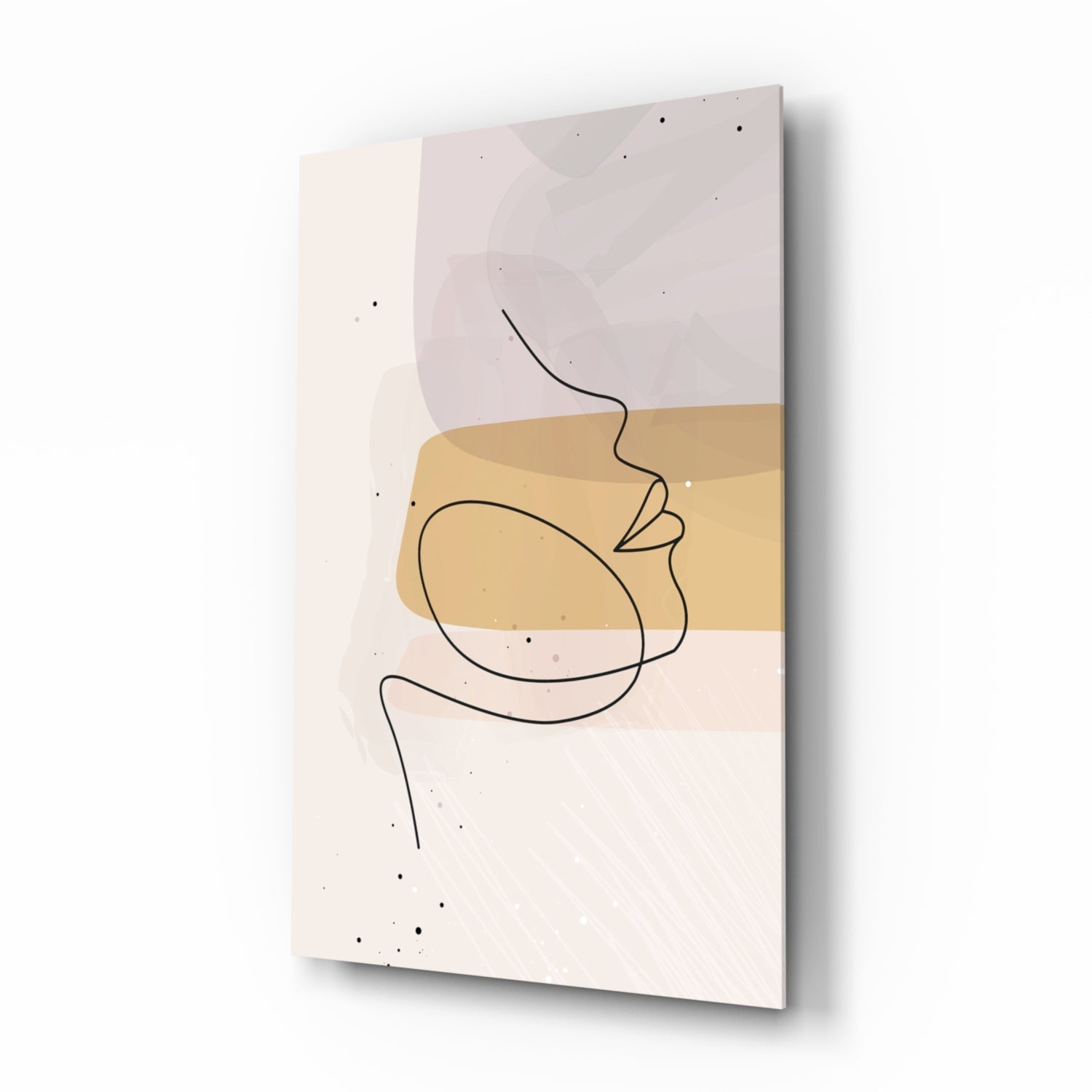 Abstract Shapes Glass Wall Art.