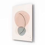 Abstract Shapes Glass Wall Art.