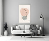 Abstract Shapes Glass Wall Art.