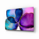 Abstract Shapes Glass Wall Art.