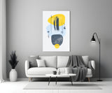 Abstract Shapes Glass Wall Art.