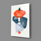 Abstract Shapes Glass Wall Art.