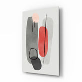 Abstract Shapes Glass Wall Art.