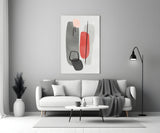 Abstract Shapes Glass Wall Art.