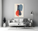 Abstract Shapes Glass Wall Art.