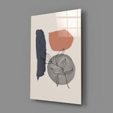 Abstract Shapes Glass Wall Art.
