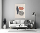 Abstract Shapes Glass Wall Art.